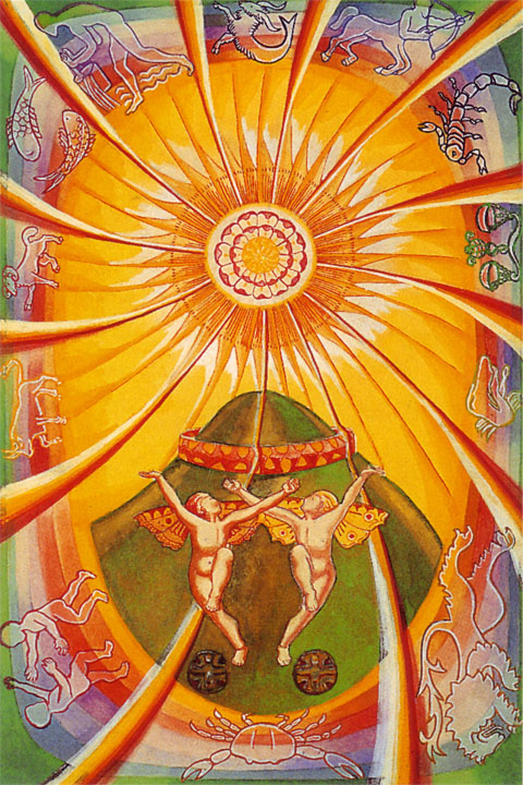 sun card from the thoth tarot deck