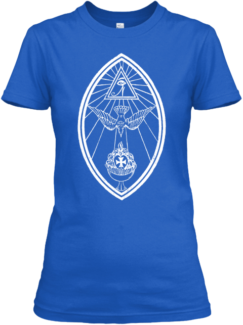 women's blue lamen t-shirt