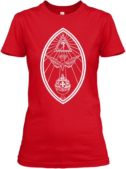 women's red lamen t-shirt